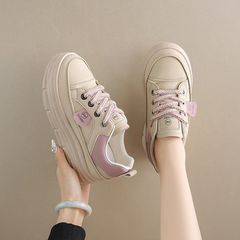 Damen Plateau Sneaker Weich Atmungsaktiv
