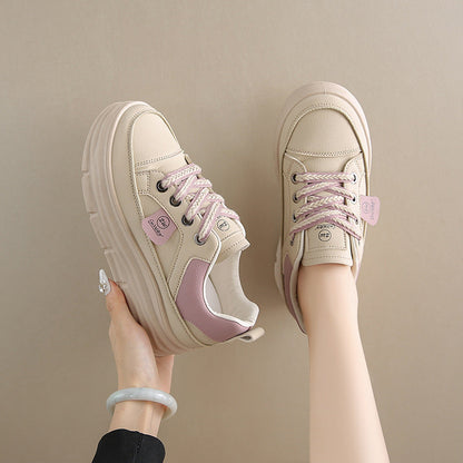 Damen Plateau Sneaker Weich Atmungsaktiv