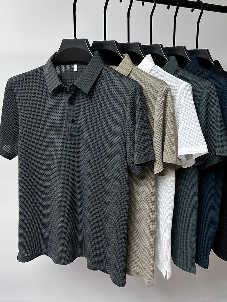 Herren Poloshirt Atmungsaktives Mesh Qualität