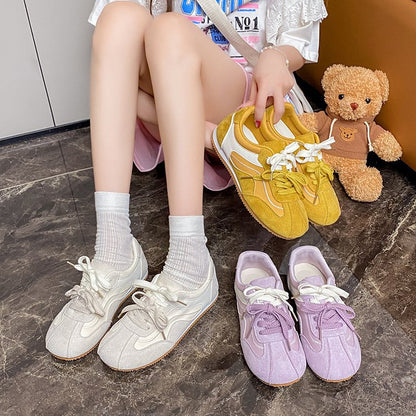 Damen Sneaker Sportlich Struktur-Obermaterial Rutschfest