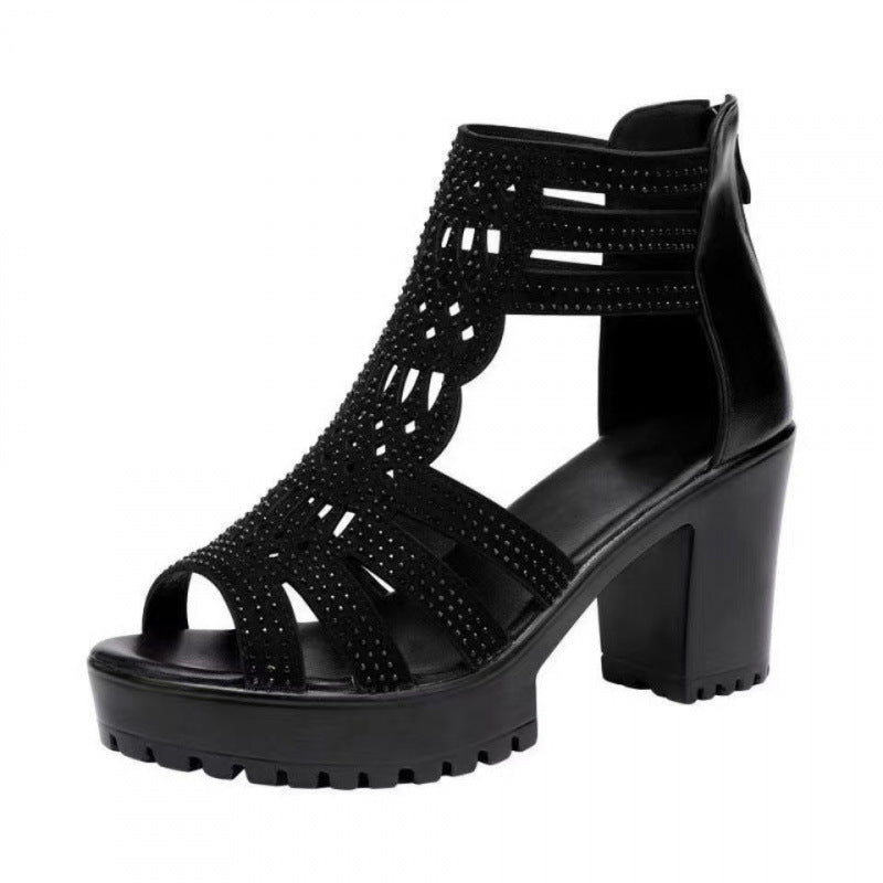 Damen High Heels Sandalen Schmal Elegant