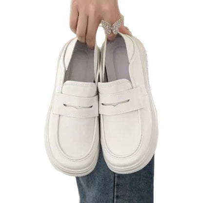 Damen Sneaker Slip-On mit dicker Sohle und Schnalle