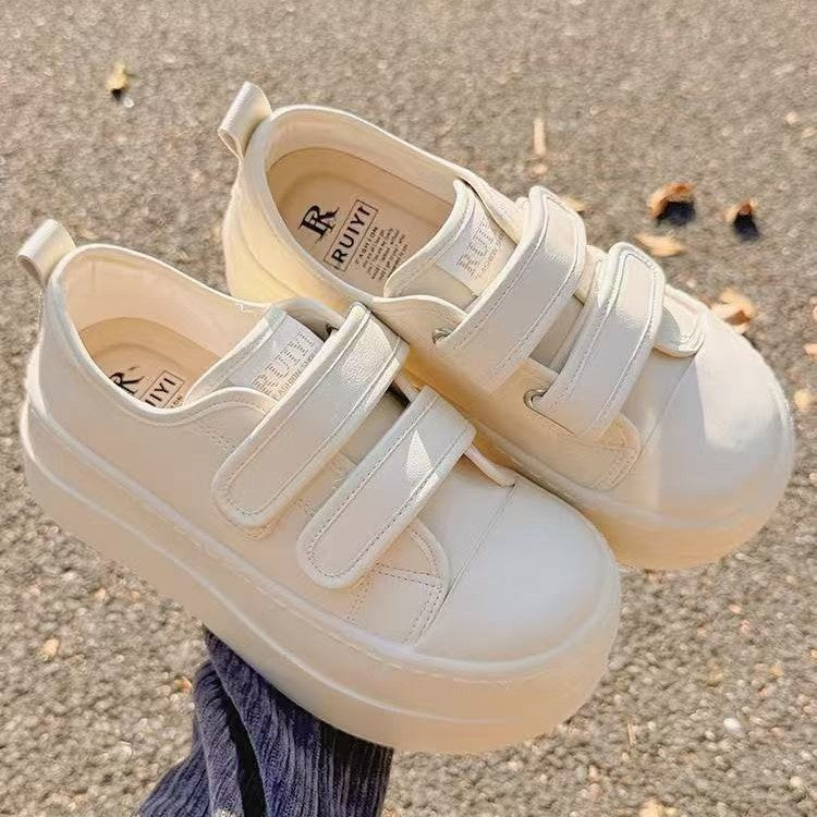Damen Plateau Sneaker Bequem Dämpfend Mit Klettverschluss