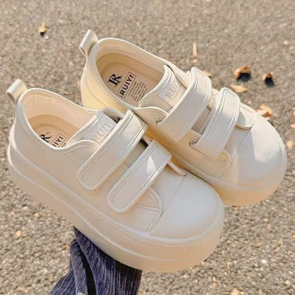 Damen Plateau Sneaker Bequem Dämpfend Mit Klettverschluss