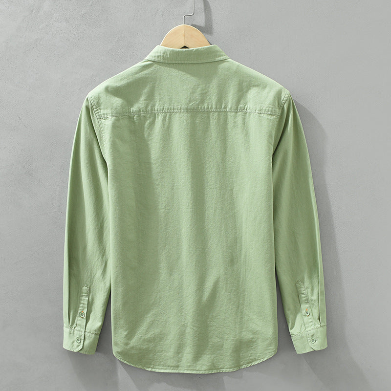 Herren Baumwollhemd Bequem Modern