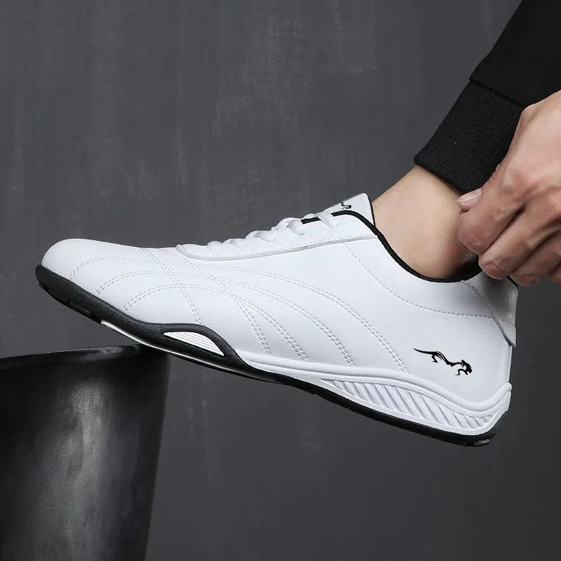 Herren Laufschuhe Leder Komfortabel Schwarz - Norvielle