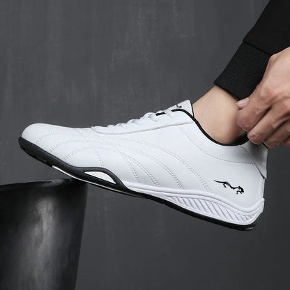 Herren Laufschuhe Leder Komfortabel Schwarz - Norvielle