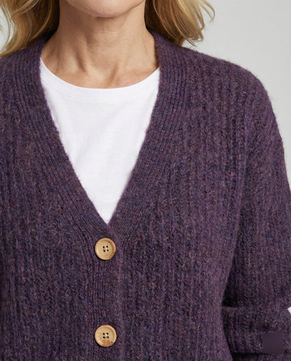Damen Cardigan Kurz V-Ausschnitt Weich Strick