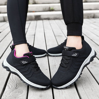 Damen Laufschuhe Atmungsaktives Mesh Rutschfest Klettverschluss