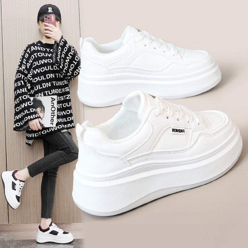 Damen Plateau Sneaker Atmungsaktives Material Gepolstert - Norvielle