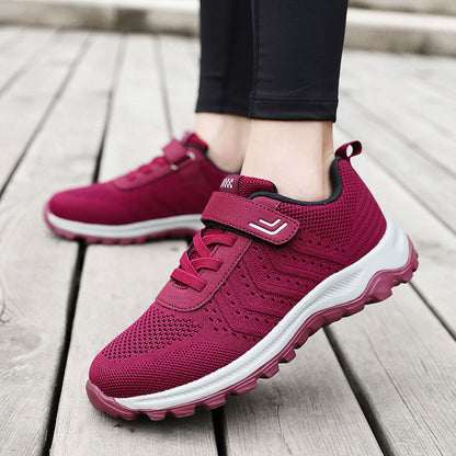 Damen Laufschuhe Atmungsaktives Mesh Rutschfest Klettverschluss - Norvielle