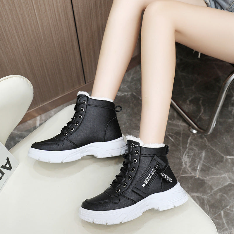 Damen High- Sneaker Warmfleece Rutschfest