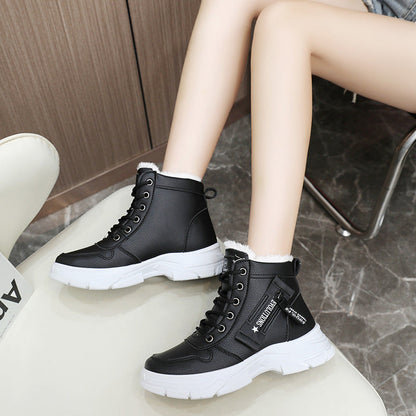 Damen High- Sneaker Warmfleece Rutschfest