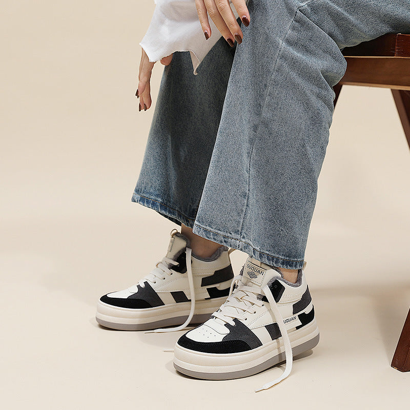 Damen Sneaker Chunky Strapazierfähig Bequem