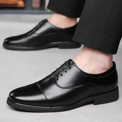 Herren Lederschnürschuhe Klassisch Elegante Ledersohle