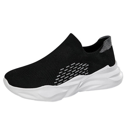 Damen Sneaker Slip-On Ergonomisch Bequem Schwarz - Norvielle