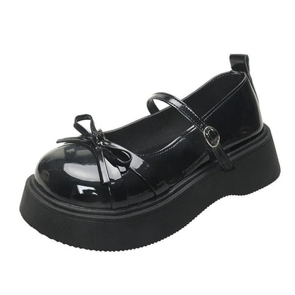 Damen Plateau-Schuhe Glänzend Schick Heidi Stil