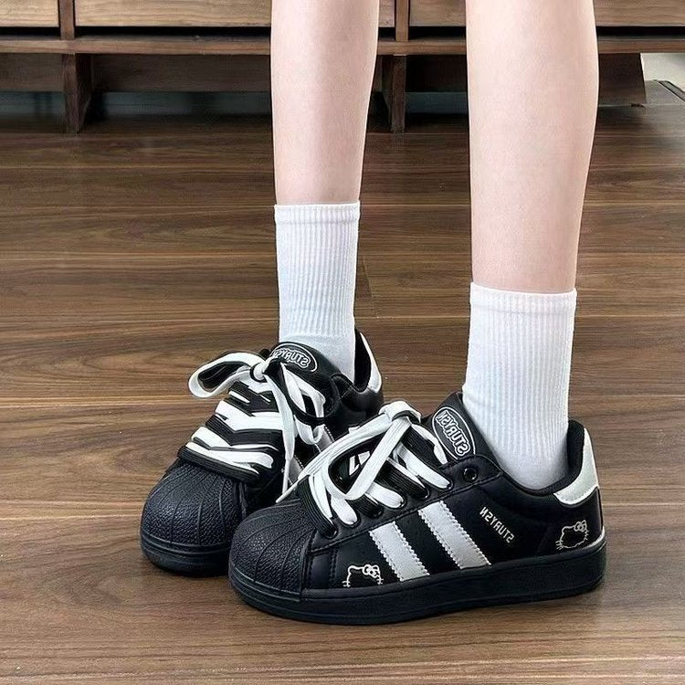 Damen Sneaker Sportlich Gummi Sohle