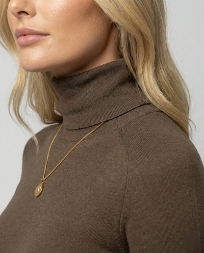 Damen Wollpullover Rollkragen Warm Herbst Winter