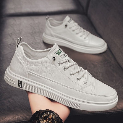 Damen Sneaker Leder Bequem Laufsohle - Norvielle