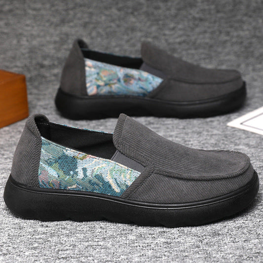 Damen Slip-On Schuhe Blumenmuster Bequem - Norvielle