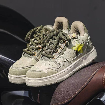 Damen Sneaker Rutschfest mit Sternenapplikation Schwarz - Norvielle