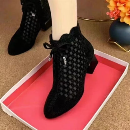 Damen Stiefeletten Atmungsaktives Netz Braun