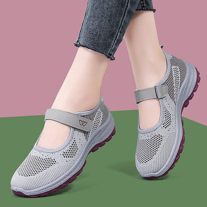 Damen Laufschuhe Atmungsaktives Mesh Komfortabel Klettverschluss
