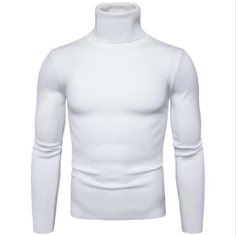 Herren Rollkragenpullover Merinowolle Elegantes Design