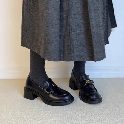 Damen Slipper Eleganter Blockabsatz Riemenverschluss Komfort - Norvielle