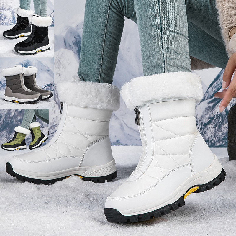 Damen Winterstiefel Warm Gefüttert Rutschfest Komfort-Reißverschluss - Norvielle