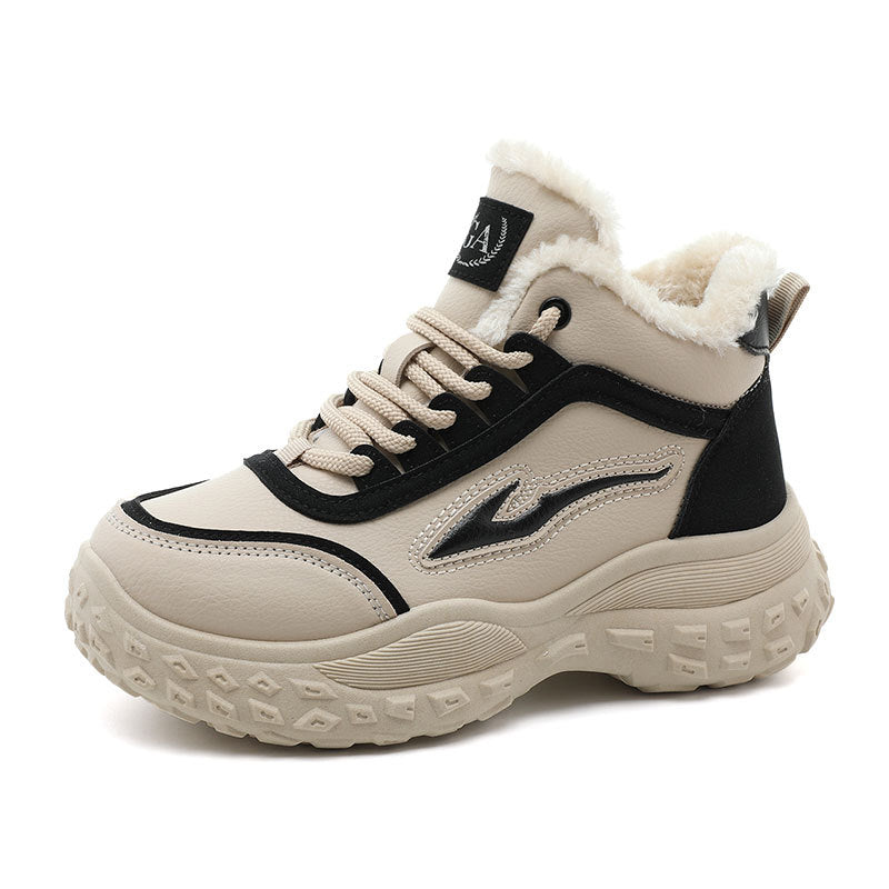 Damen Hohe Sneaker Rutschfeste Sportschuhe Kuschelig