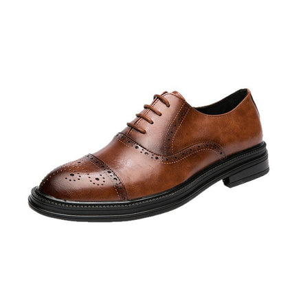 Damen Brogues Leder Schuhe Klassisch