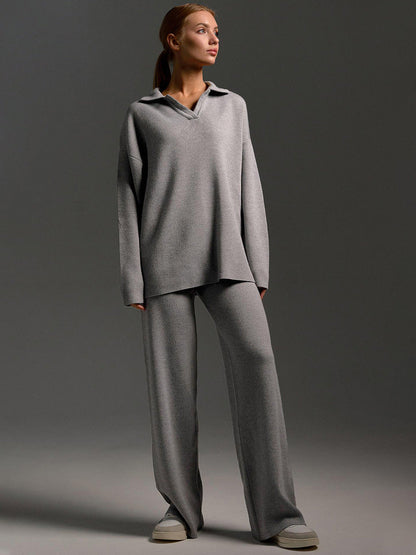 grau lounge set damen mit oversized passform