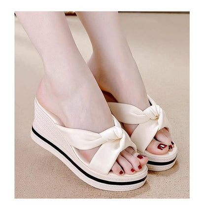 Damen Plateau-Sandalen Elegantes Knoten-Design