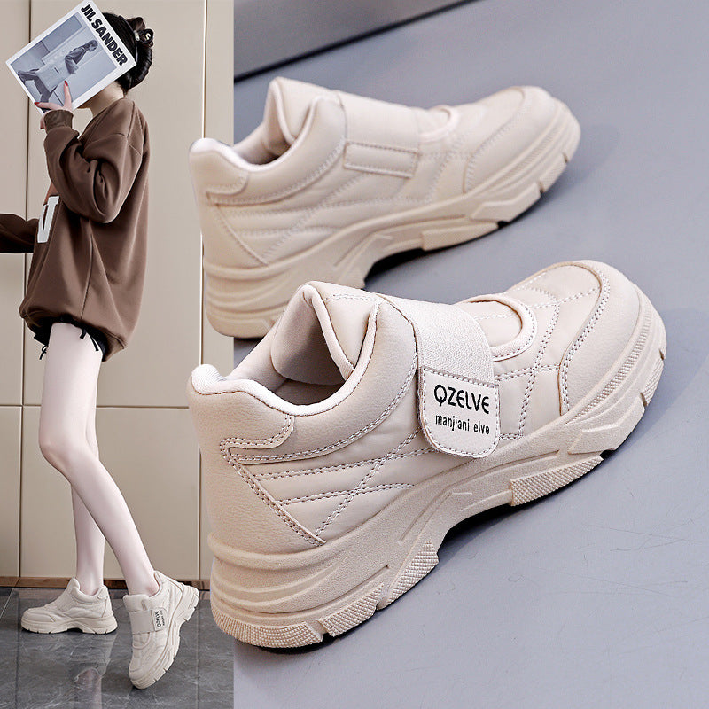 Damen Sneaker Rutschfest Klettverschluss Schwarz - Norvielle