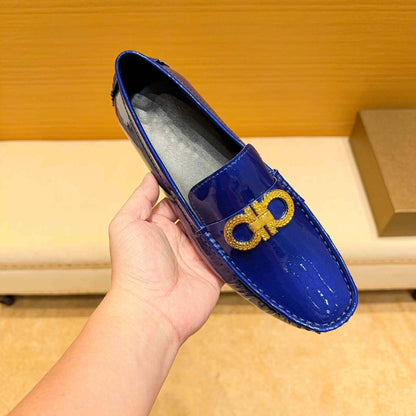 Damen Mokassin Schuhe Leder Elegant