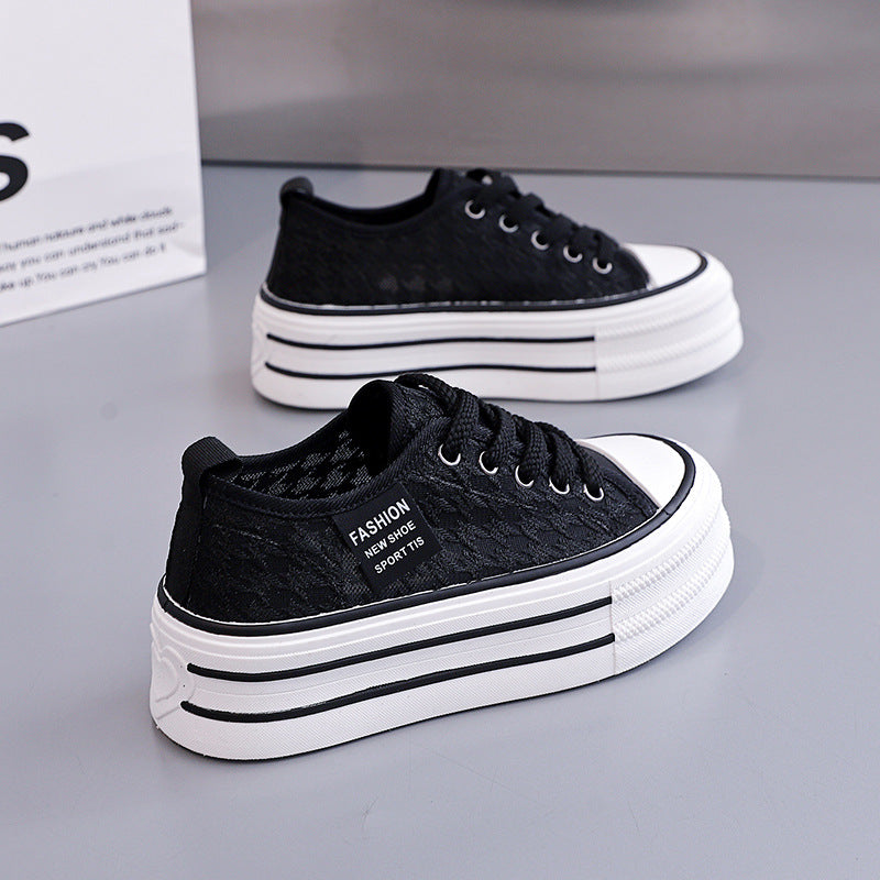 Damen Sneaker Hochplateau Atmungsaktiv