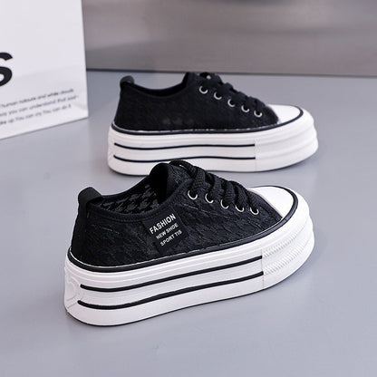 Damen Sneaker Hochplateau Atmungsaktiv