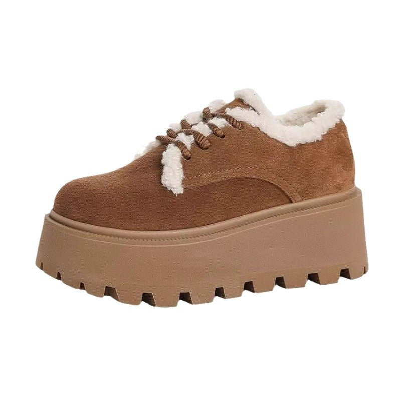 Damen Plateau Sneaker Weich Bequem