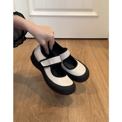 Damen Ballerinas Komfortsohle Verstellbarer Riemen Bequem