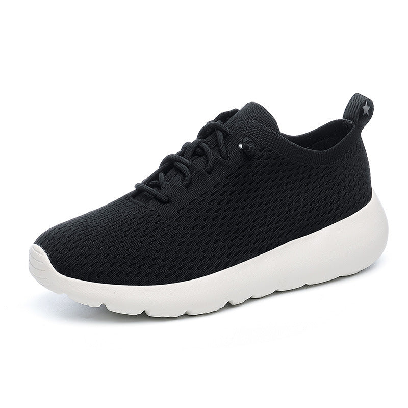 Damen Sneaker Atmungsaktives Netz Leicht Flexibel Schwarz - Norvielle