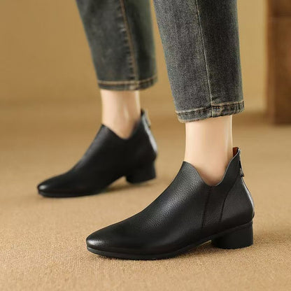 Damen Stiefeletten Elegant Schmal Leder