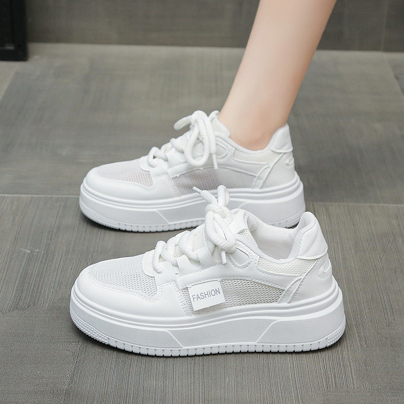 Damen Plattform Sneaker Atmungsaktives Mesh