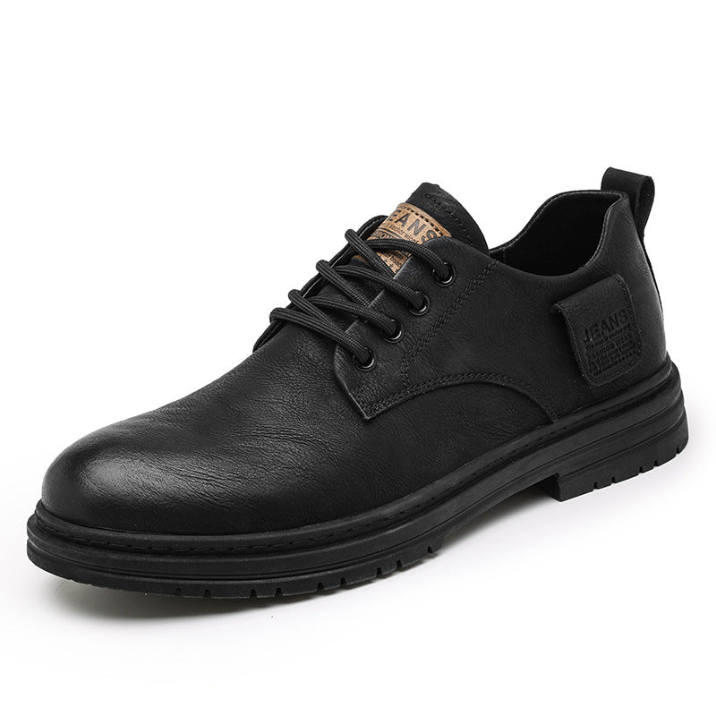 Damen Schnürschuhe Leder Rutschfest Klassisch