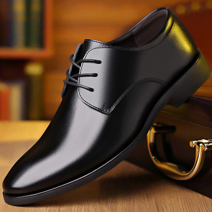 Herren Schnürschuhe Elegant Glänzend Bequem Schwarz - Norvielle