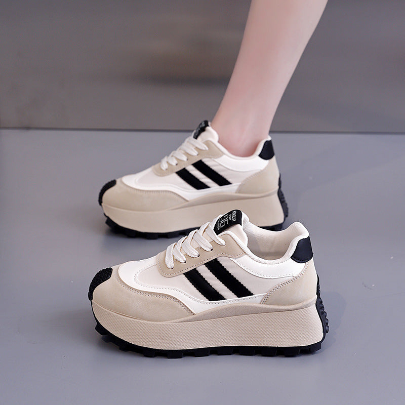 Damen Plateausneaker Hoch Komfortabel Sneaker Schuhe