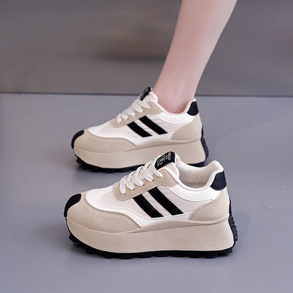 Damen Plateausneaker Hoch Komfortabel Sneaker Schuhe