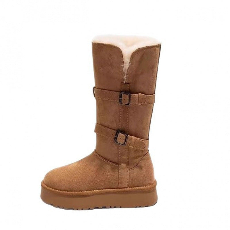 Damen Winterstiefel Weich Warm Innenfutter