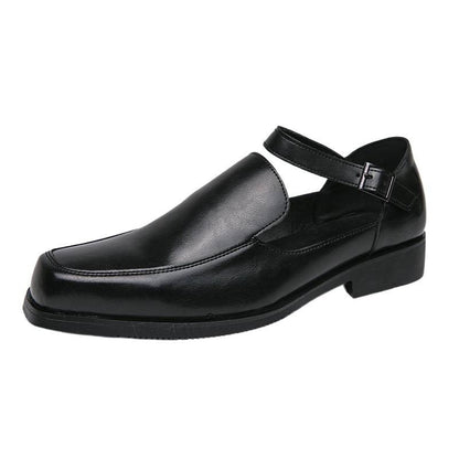 Damen Lederschuhe Schnallenverschluss